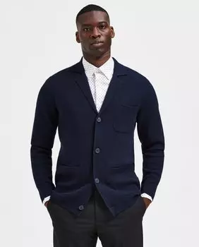 Мужской кардиган на пуговицах Selected, темно-синий