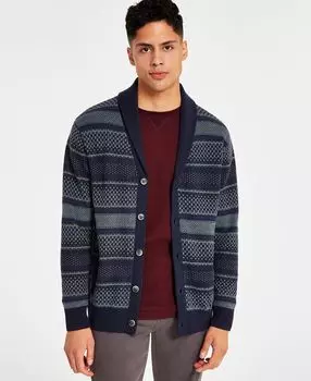 Мужской кардиган на пуговицах в полоску Easton Sun + Stone