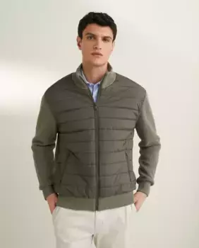 Мужской кардиган с нейлоновой молнией спереди Emidio Tucci, цвет Kaki