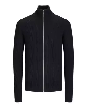 Мужской кардиган с воротником-молнией и застежкой-молнией Jack & Jones, темно-синий