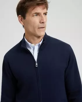 Мужской кардиган с воротником на молнии до половины Emidio Tucci, синий