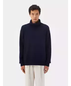 Мужской кашемировый водолазный свитер Gobi Cashmere, синий