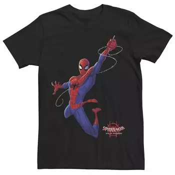 Мужской классический флисовый пуловер с рисунком «Человек-паук» Spiderverse, футболка с рисунком Marvel
