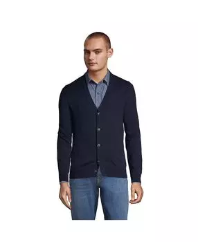 Мужской классический хлопковый кардиган Supima Lands' End