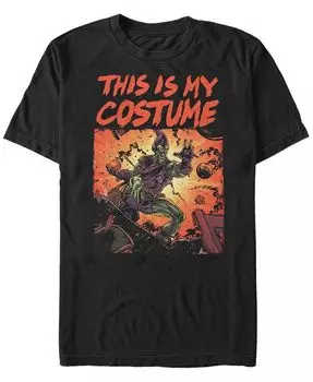 Мужской классический костюм зеленого гоблина на Хэллоуин с короткими рукавами Marvel, футболка Fifth Sun, черный