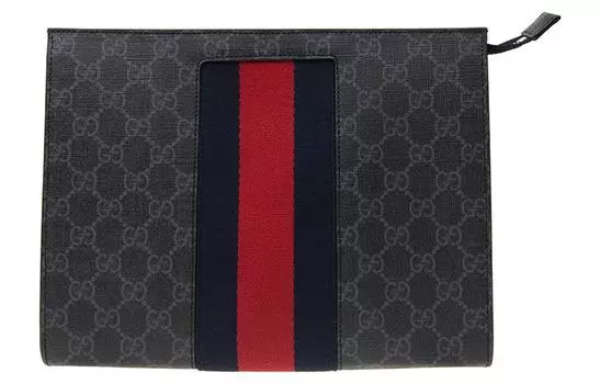 Мужской клатч Gucci с принтом, черный