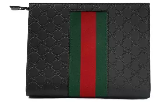 Мужской клатч Gucci с логотипом, черный