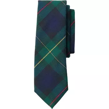 Мужской клетчатый галстук Lands End для завязывания Lands' End, цвет Hunter Navy Plaid