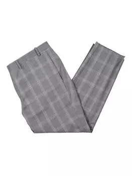 Мужской клетчатый костюм, серый