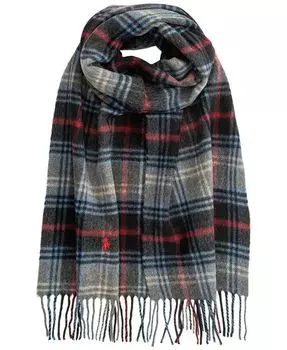 Мужской клетчатый шарф из смеси кашемира Polo Ralph Lauren, мультиколор