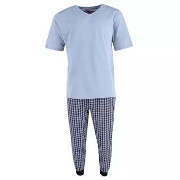 Мужской комплект для бега с V-образным вырезом и клетчатой рубашкой Ten West Apparel, черный/серый