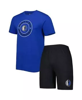 Мужской комплект для сна из синей и черной футболки и шорт Dallas Mavericks Concepts Sport