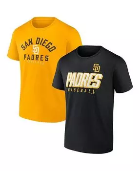 Мужской комплект футболок черного и золотого цвета с логотипом San Diego Padres Player Pack Fanatics, мультиколор