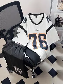 Мужской комплект футболок с цифровым принтом в кампусном стиле Sporsity Manfinity, белый