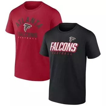 Мужской комплект футболок с логотипом Fanatics черного/красного цвета Atlanta Falcons Player Pack