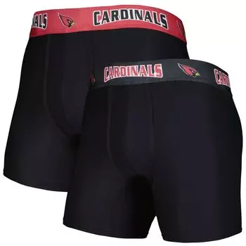 Мужской комплект из 2 трусов-боксеров Concepts Sport Black/Cardinal Arizona Cardinals