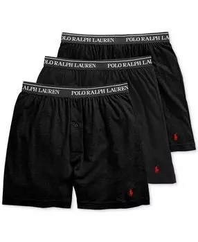 Мужской комплект из 3 штук. Хлопковые боксеры классической вязки Polo Ralph Lauren