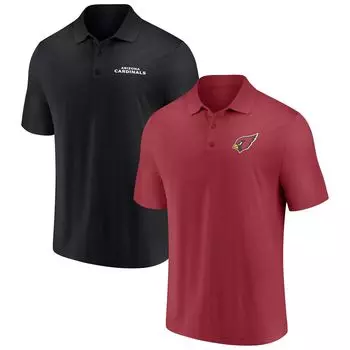 Мужской комплект из двух комплектов поло с логотипом Cardinal/черный Arizona Cardinals Dueling Fanatics