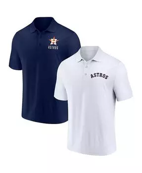 Мужской комплект из двух пар рубашек-поло с логотипом Houston Astros темно-синего и белого цвета Fanatics, мультиколор