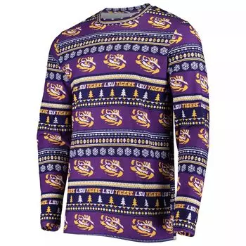 Мужской комплект из топа и брюк с длинными рукавами Concepts Sport Purple LSU Tigers Ugly Sweater