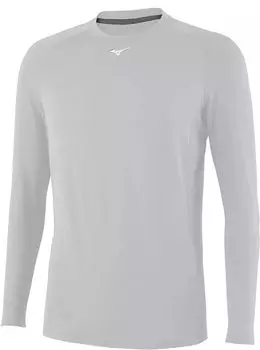Мужской компрессионный топ Mizuno с длинными рукавами, белый