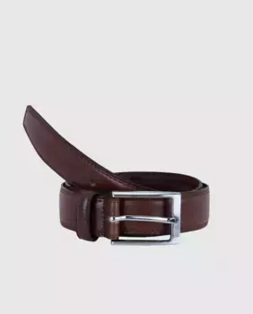 Мужской коричневый кожаный ремень Dustin
