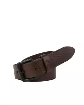 Мужской коричневый кожаный ремень Jaslen, коричневый