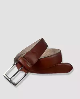 Мужской коричневый кожаный ремень Leyva, коричневый