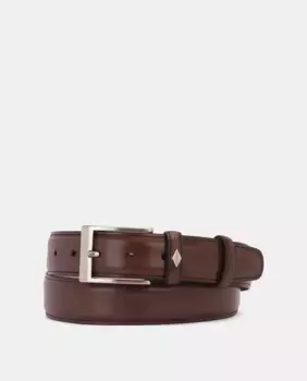 Мужской коричневый кожаный ремень Lottusse
