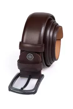 Мужской коричневый ремень из натуральной кожи Tudors