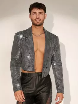 Мужской короткий пиджак приталенного кроя Fever City с длинными рукавами Fevercity, мультиколор