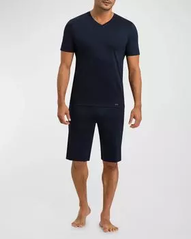 Мужской короткий пижамный комплект Night Selection Hanro, цвет Deep Navy