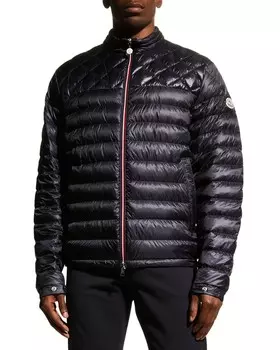 Мужской короткий пуховик Benamou Moncler, цвет Blue
