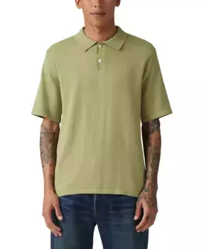 Мужской короткий рукав текстурированный поло-свитер Levi's, зеленый