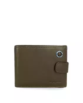 Мужской кошелек Badge Khaki на кнопке Pepe Jeans, зеленый