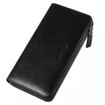 Мужской кошелек Banyanu, Кисть против кражи цвета фуксии (первый слой коровьей кожи)