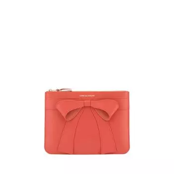 Мужской кошелек Comme Des Garons с большим бантом и монетами, красный