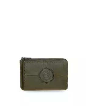 Мужской кошелек Cracker с кожаным визитницей зеленого цвета хаки Pepe Jeans, зеленый