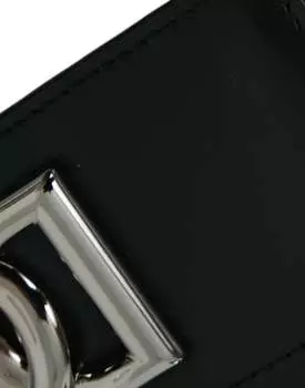 Мужской кошелек Dolce & Gabbana из телячьей кожи с логотипом DG, черный