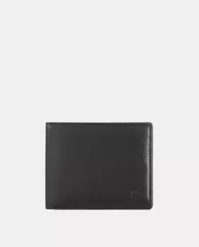 Мужской кошелек Dudu среднего размера из телячьей кожи наппа с карманом для монет, черный