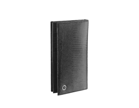 Мужской кошелек двойного сложения Bvlgari, черный