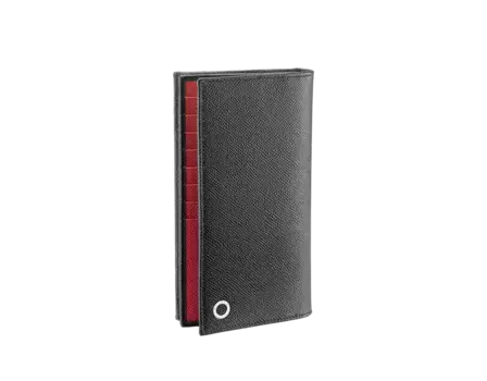 Мужской кошелек двойного сложения Bvlgari, черный