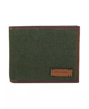 Мужской кошелек двойного сложения из парусины с кожаной отделкой Lucky Brand