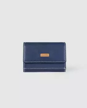 Мужской кошелек El Potro синий кожаный с клапаном El Potro, синий