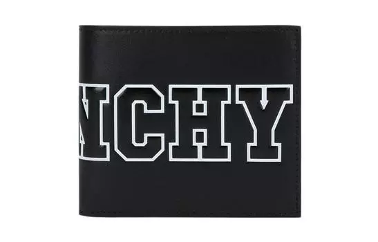 Мужской кошелек GIVENCHY из гладкой матовой коровьей кожи, держатель для карт, черный