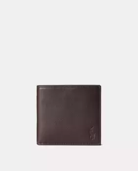 Мужской кошелек из гладкой зерненой кожи Ralph Lauren, коричневый