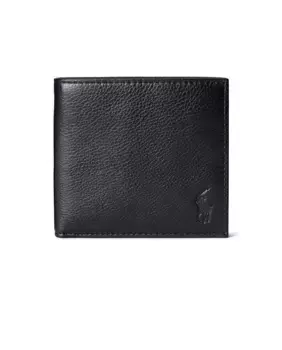 Мужской кошелек из гладкой зерненой кожи Ralph Lauren, черный