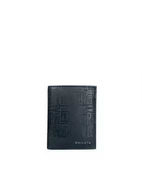 Мужской кошелек из кожи темно-синего цвета Privata, темно-синий