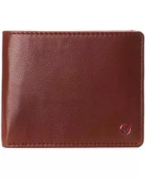 Мужской кошелек из натуральной кожи, двустворчатый кошелек, RFID-сейф, 2 ID-окна Alpine Swiss, бежевый