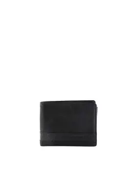 Мужской кошелек из яловой кожи черного цвета Privata, черный